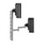 ATDEC AWMS-2-46H75 Silver dual monitor mount with adjustable arms and tilt range features silver color awms-2-46h75.