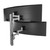 ATDEC AWMS-2-46H75 Silver monitor mount with dual swing arms and a silver frame.