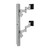 ATDEC AWMS-2-46H75 Silver monitor mount with dual heavy-duty arms and VESA design for large monitors.