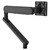 ATDEC AWS-ORA Black monitor arm, sleek minimalist design with adjustable AWS-ORA Ora arm mechanism.