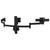 ATDEC AWMS-3-137S4 black triple monitor mount, adjustable arms for 27 inch displays, ergonomic design.