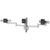 ATDEC AWMS-3-137S4 Silver triple monitor mount with adjustable arms for 27" displays.
