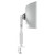 ATDEC AW-ORA10-F White monitor arm holding a 49" monitor, AW-ORA10-F-W, Ora10 ergonomic setup.