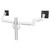 ATDEC AWMS-2-5940 White dual monitor arm with adjustable swing arms and medium post for 34" curved displays.