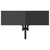 ATDEC AWMS-2-LDS40 Black dual monitor arm with two 27"-34" screens, short dynamic arms, central post.