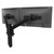 ATDEC AWMS-2-LDS40 black dual monitor arm with two short dynamic arms and central post.
