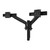 ATDEC AWMS-2-LDS40 black dual monitor arm with two short dynamic arms and central post.