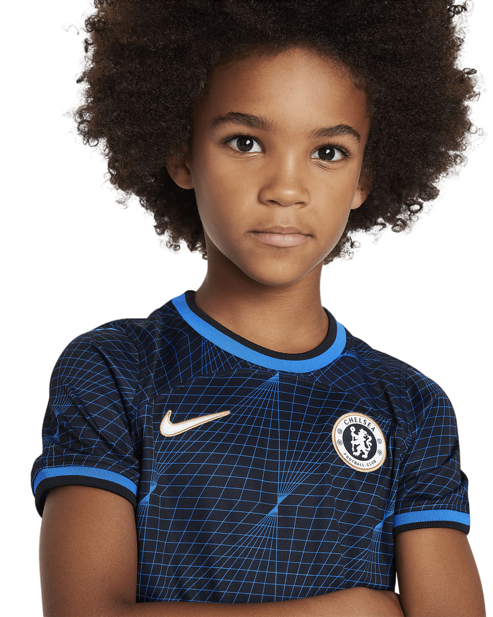 PALMER #20 Chelsea 23/24 Kid's Away Shirt and Shorts - Chelsea Font