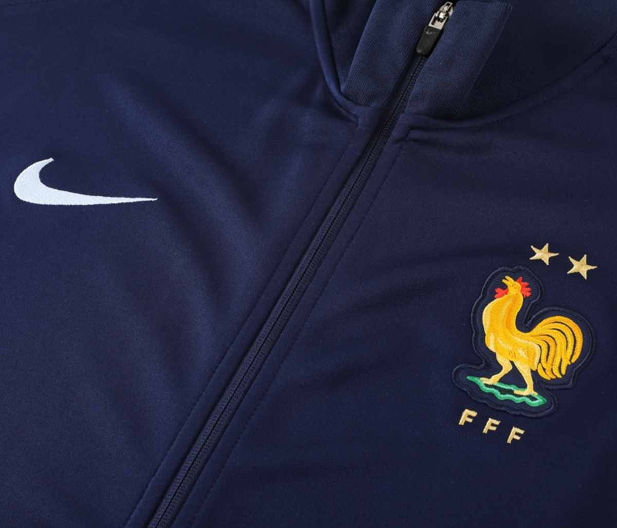 France 2024 Men's Navy Long Zip Jacket