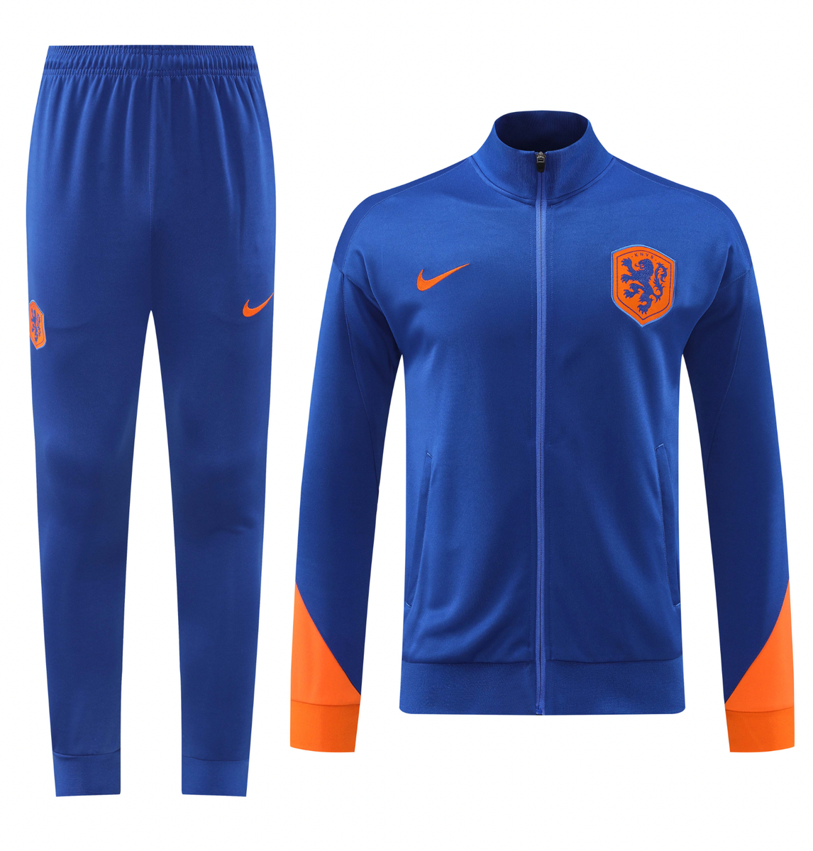 Netherlands 2024 Men's Blue Long Zip Jacket