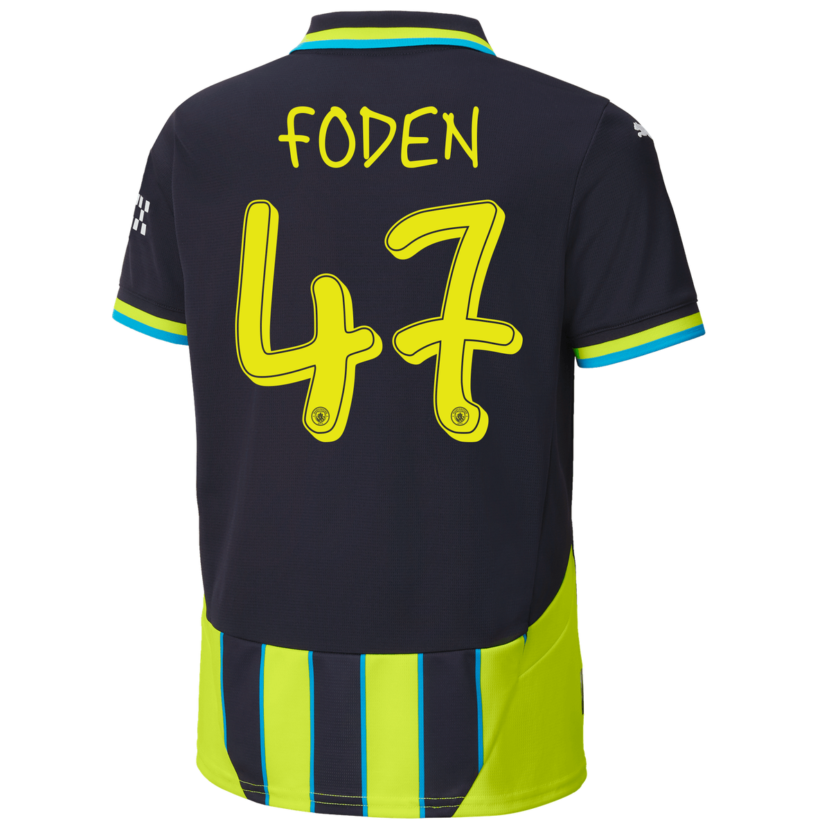 FODEN #47 Manchester City 24/25 Kid's Away Shirt and Shorts - Man City Font