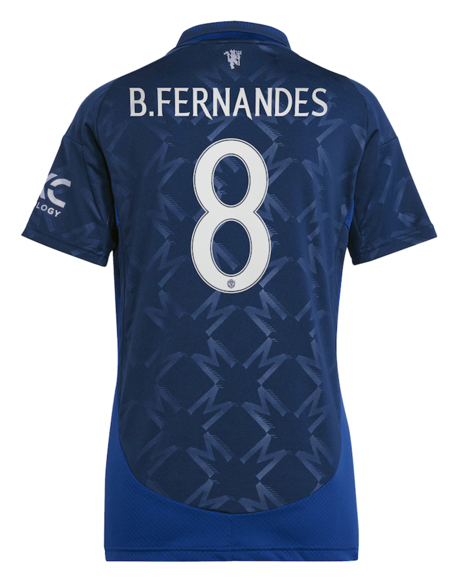 B.FERNANDES #8 Manchester United 24/25 Women's Away Shirt - Man United Font