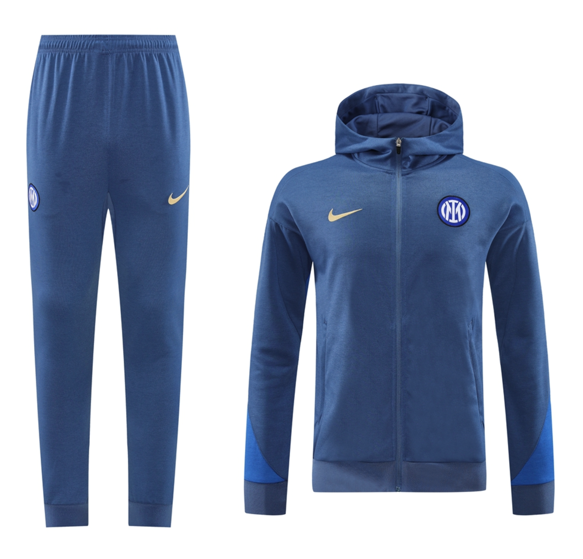 Inter Milan 24/25 Men's Blue Long Zip Hoodie