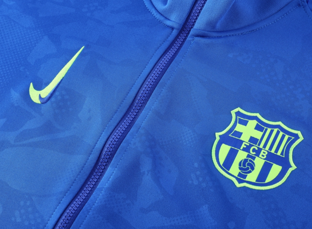 Barcelona 24/25 Men's Blue Long Zip Anthem Jacket