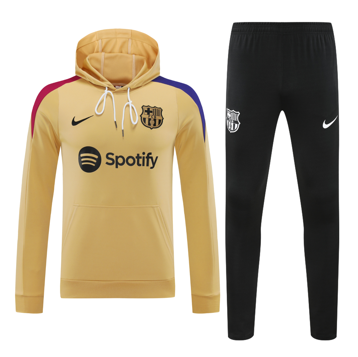 Barcelona 24/25 Men's Beige Hoodie Tracksuit