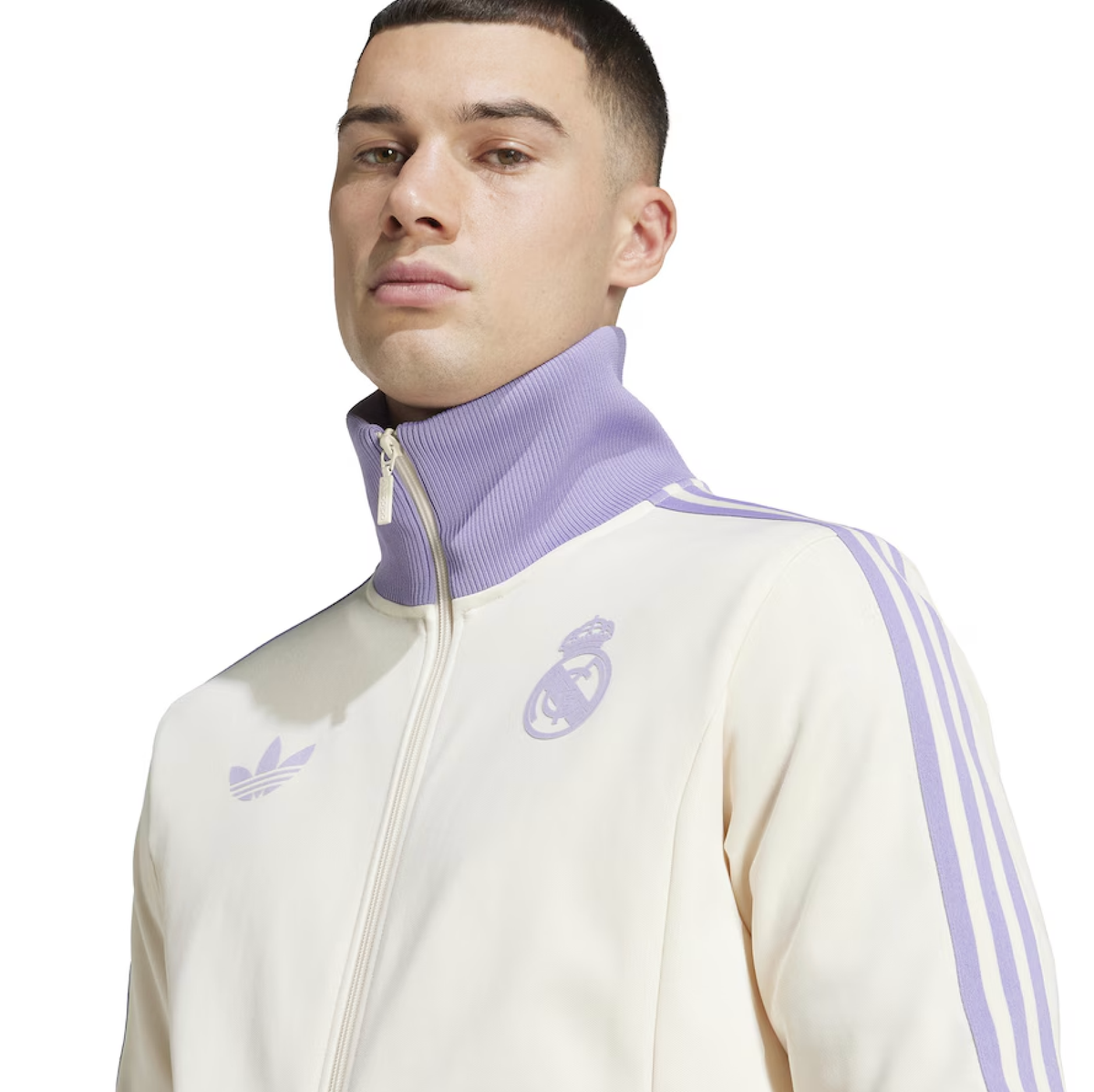 Real Madrid 24/25 Men's Originals White Long Zip Jacket