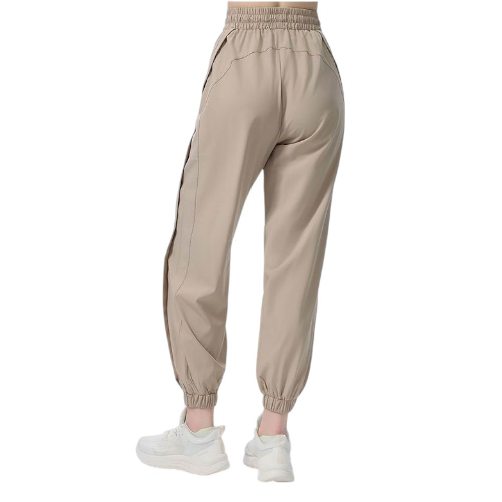 Alo Women's Beige High-Waisted Joggers