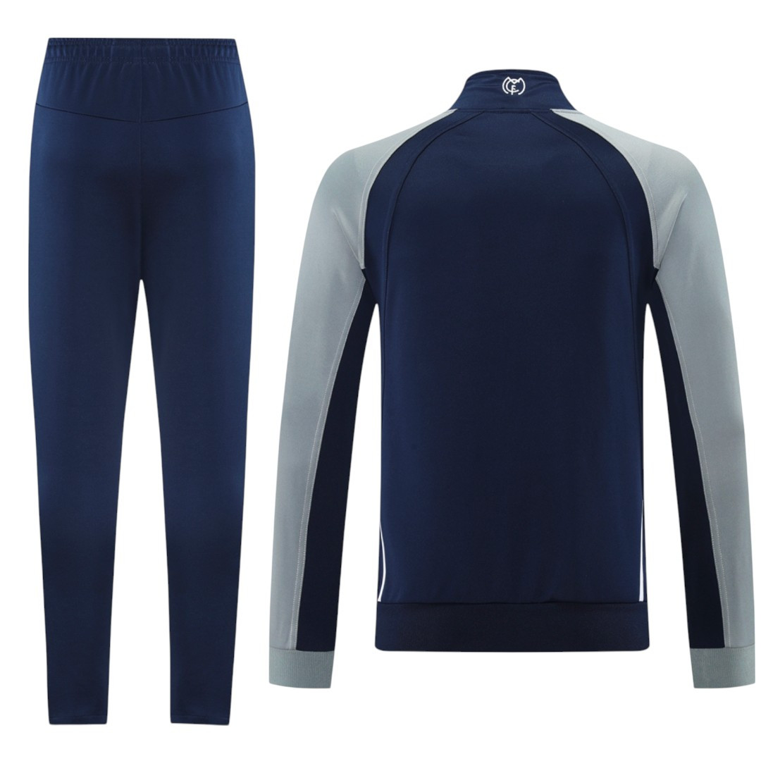 Real Madrid 25/26 Men's Navy-Gray Long Zip Jacket