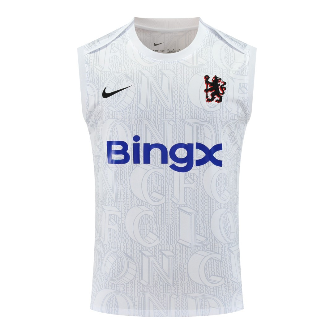 Chelsea 25/26 Men's White Pre-Match Tank Top