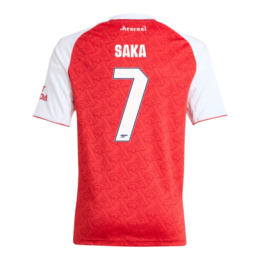SAKA #7 Arsenal 25/26 Kid's Home Mini-Kit - Arsenal Font