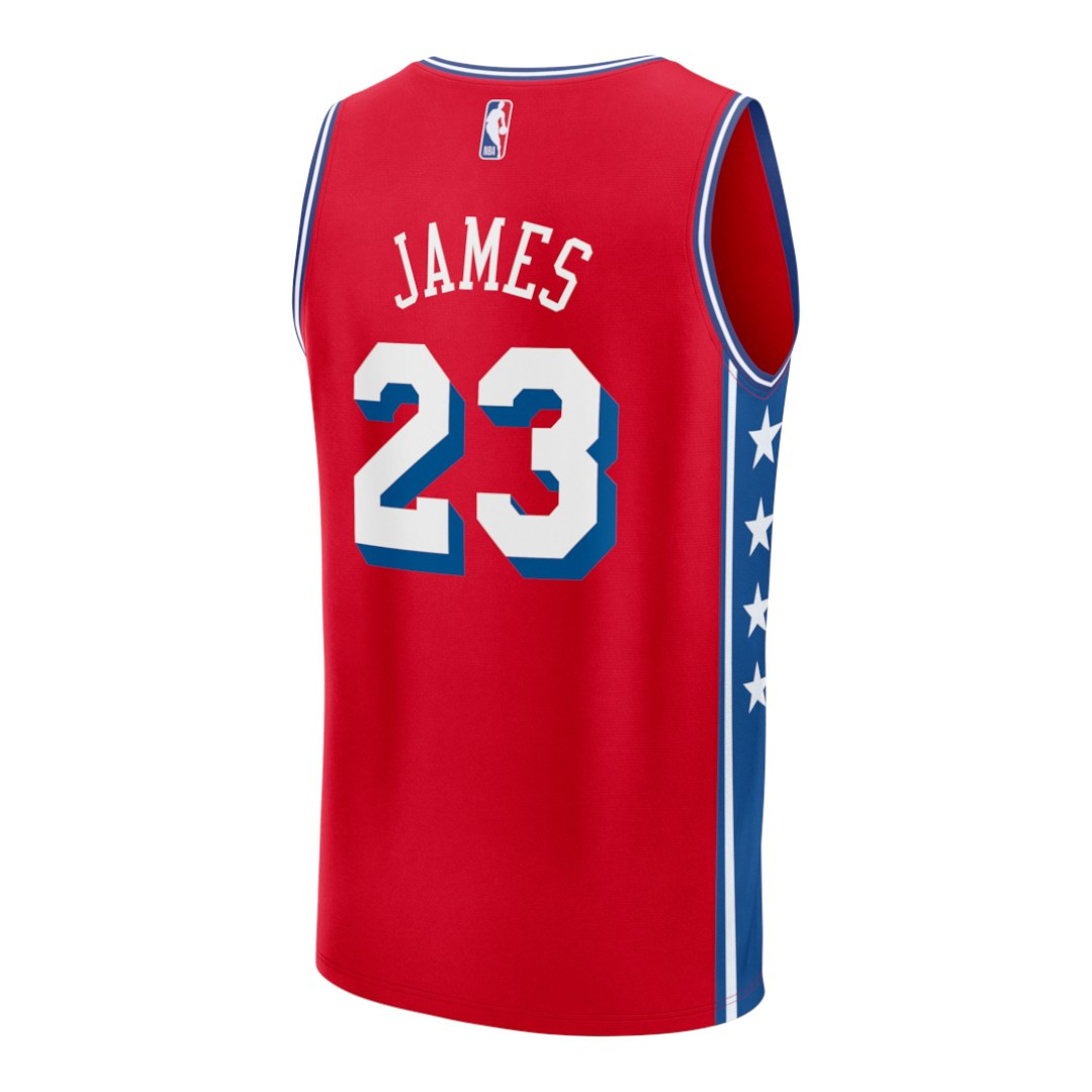 JAMES #23 Philadelphia 76ers 26/27 Men's Fast Break Jersey - Statement