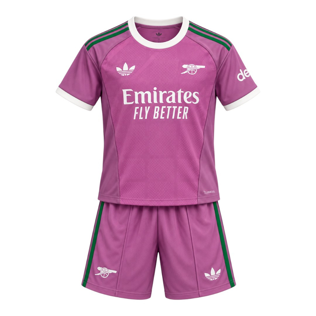 Arsenal 26/27 Kid's Pink Goalkeeper Set