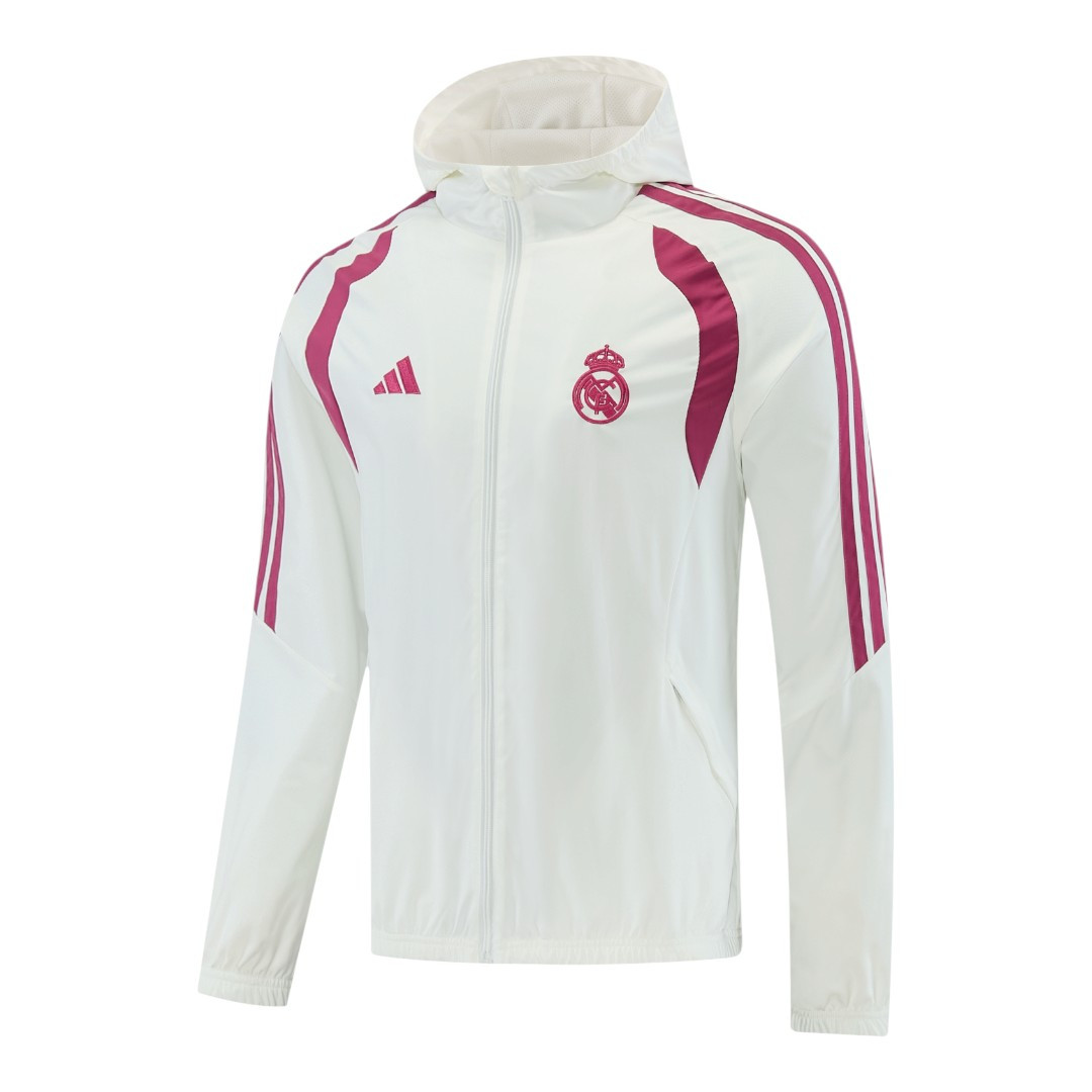 Real Madrid 26/27 Men's White-Pink Hoodie