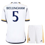 BELLINGHAM #5 Real Madrid 23/24 Kid's Home Shirt and Shorts