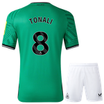 TONALI #8 Newcastle United 23/24 Kid's Away Shirt and Shorts - PL Font