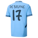 DE BRUYNE #17 Manchester City 24/25 Stadium Men's Home Shirt - Man City Font