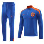 Netherlands 2024 Men's Blue Short Zip Tracksuit