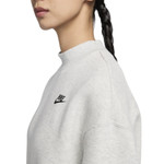 Nike Women's Grey Oversized Crew-Neck Sweatshirt
