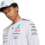 Mercedes-AMG 2025 White Authentic Long Sleeve Driver T-Shirt