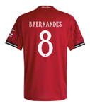 B.FERNANDES #8 Manchester United 25/26 Stadium Men's Home Shirt - Man United Font