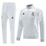 Real Madrid 25/26 Men's Gray Long Zip Jacket