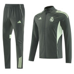 Real Madrid 25/26 Men's Dark Olive Long Zip Windbreaker