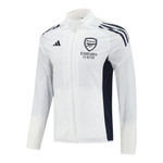 Arsenal 25/26 Men's White Long Zip Windbreaker