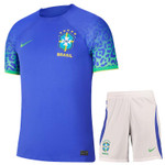 Brazil 22/23 Kid's Away Shirt and Shorts