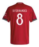 B.FERNANDES #8 Manchester United 25/26 Women's Home Shirt - Man United Font