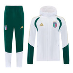 Italy 2026 Men's White Long Zip Windbreaker