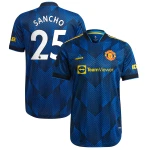 SANCHO #25 Men's 21/22 Authentic Manchester United Third Shirt