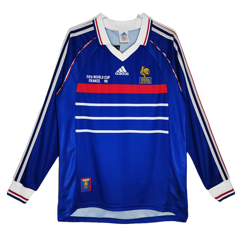 France 1998 Men's Home Retro Long Sleeve Shirt