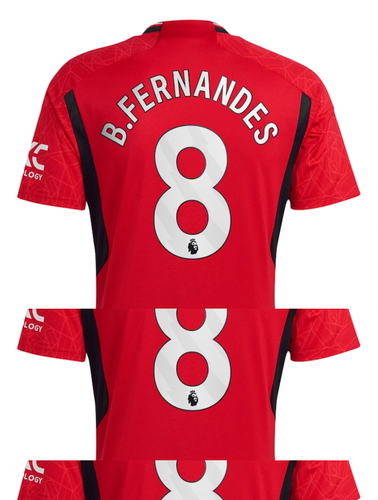B.FERNANDES #8 Manchester United 23/24 Stadium Men's Home Shirt - PL Font