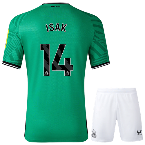 ISAK #14 Newcastle United 23/24 Kid's Away Shirt and Shorts - PL Font
