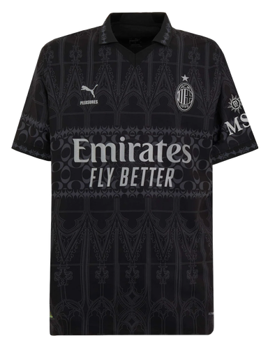 AC Milan X Pleasures 23/24 Authentic Men's Dark Shirt