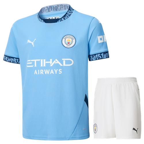 Manchester City 24/25 Kid's Home Shirt and Shorts