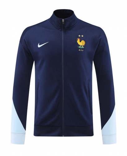 France 2024 Men's Navy Long Zip Jacket