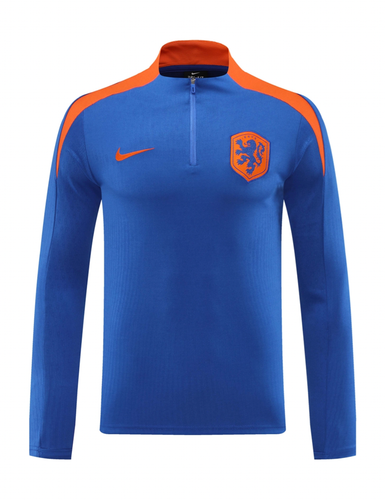 Netherlands 2024 Men's Blue Short Zip Tracksuit