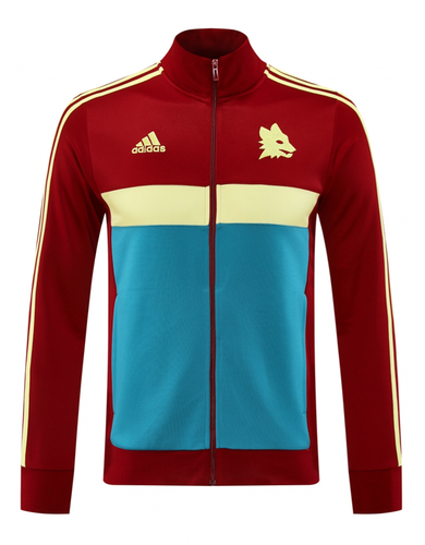 AS Roma 24/25 Men's Red-Blue Long Zip Jacket