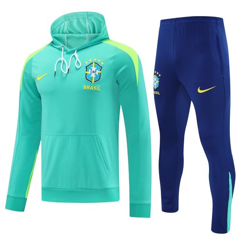 Brazil 24/25 Men's Turquoise Hoodie Tracksuit